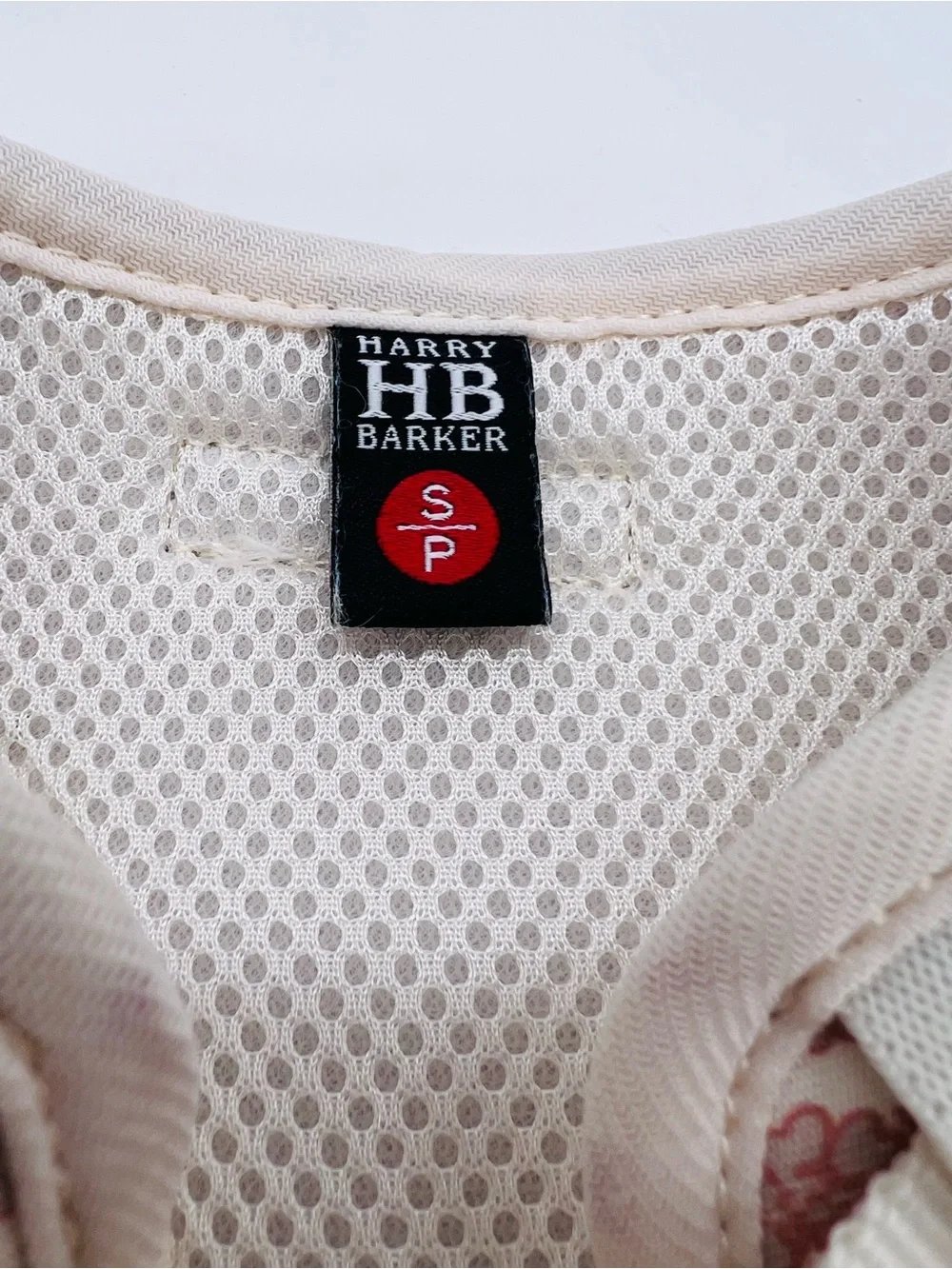Harry Barker Cream & Pinkish Floral Dog Harness Size Small
